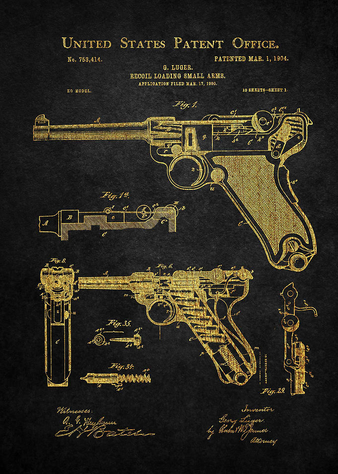 8 Luger Pistol Patent