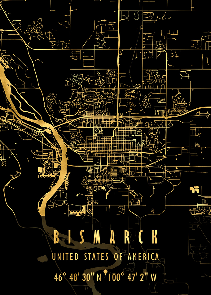 Bismarck Map USA