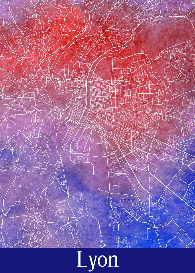 Lyon France City Map