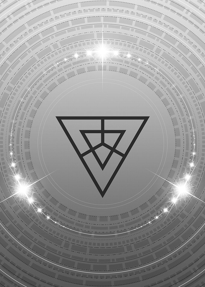 Grey Sacred Geometry Glyph