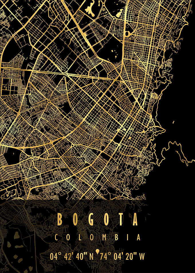 Bogota Map Colombia