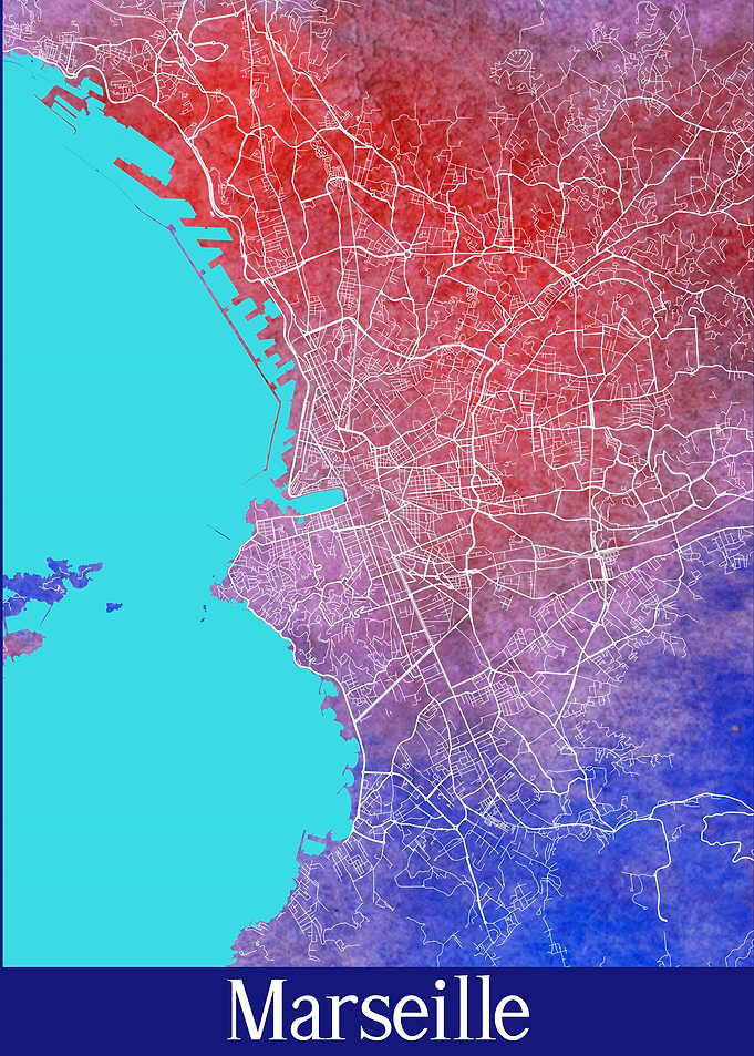 Marseille France Map City