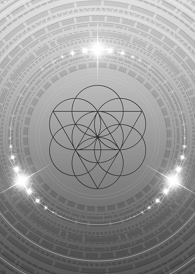 Gray Sacred Geometry Glyph