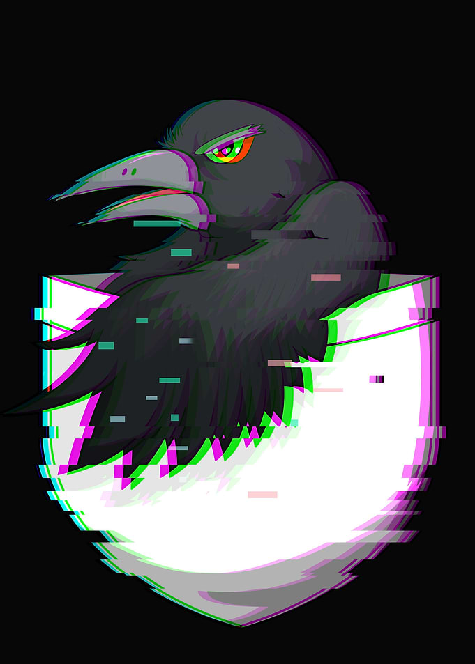 Funny Crow Raven Kawaii
