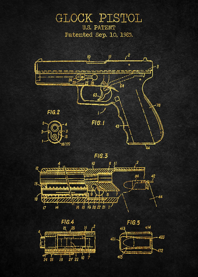 8 GLOCK PISTOL patent 198