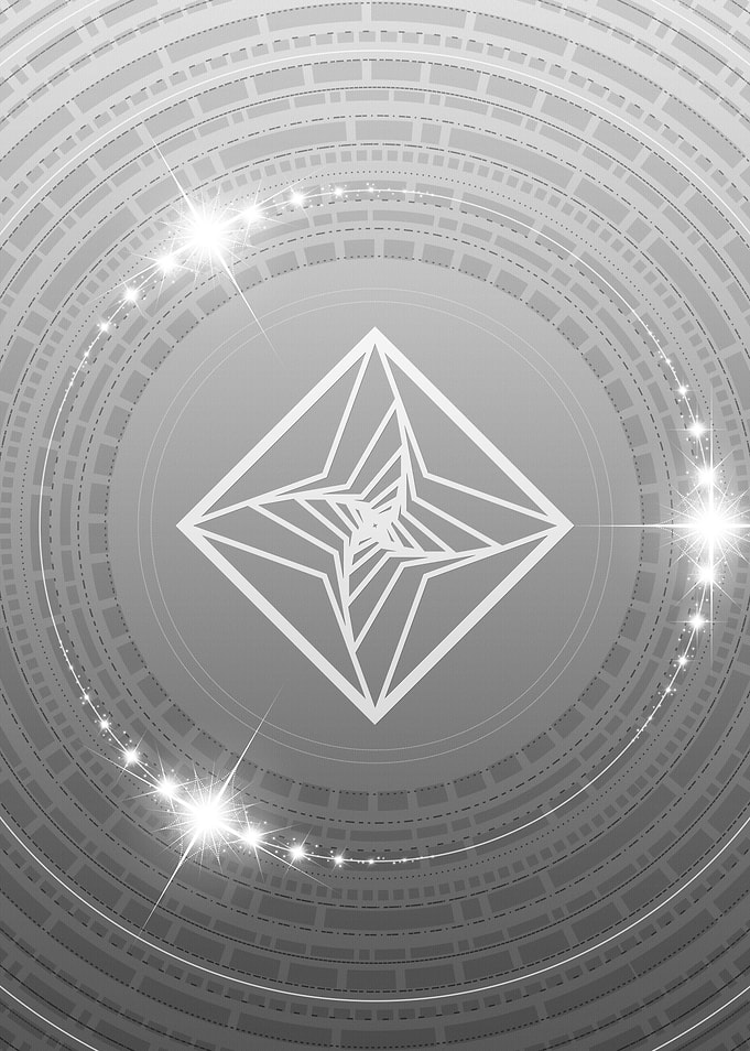 Grey Geometric Glyph Rune