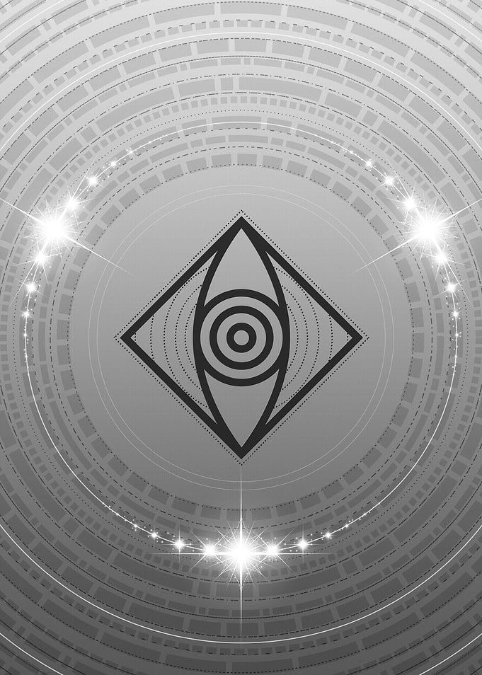 Grey Sacred Geometry Glyph