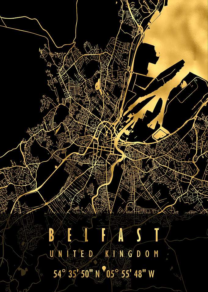 Belfast Map United Kingdom