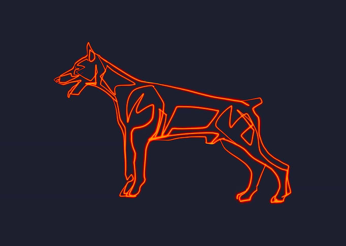 Doberman dog minimal