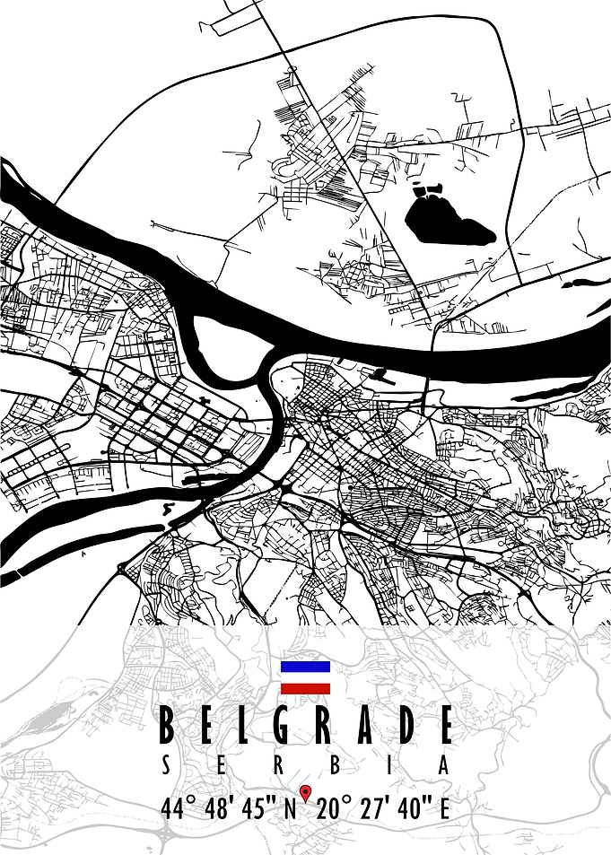 Belgrade Map Serbia