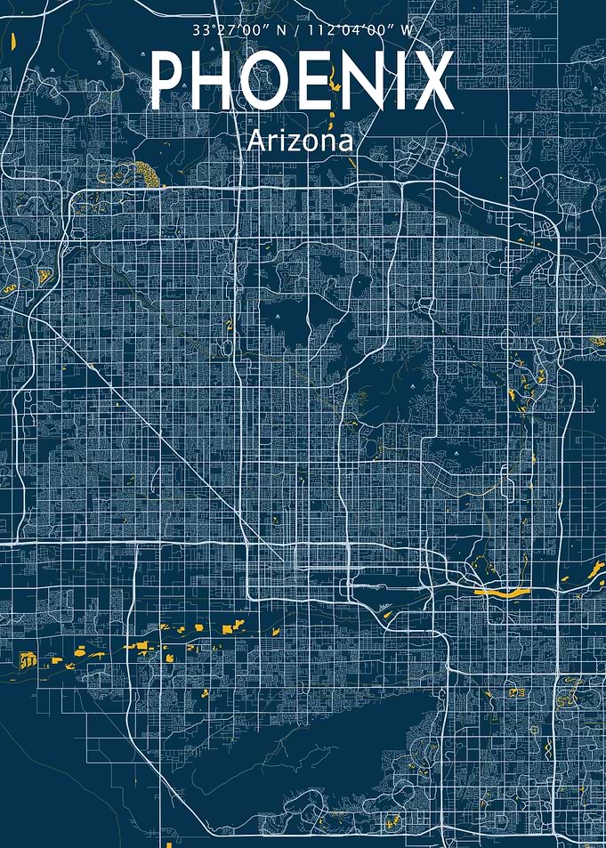Phoenix Map Poster