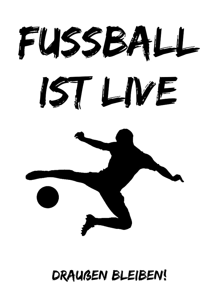 Fussball Wand Schild