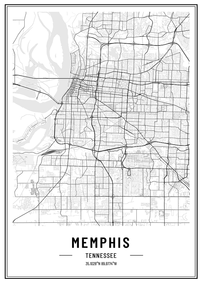 Mepmphis USA map