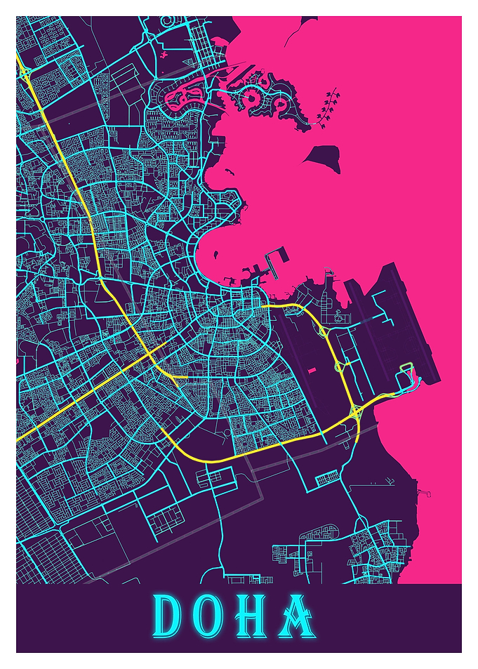 Doha Qatar City Map