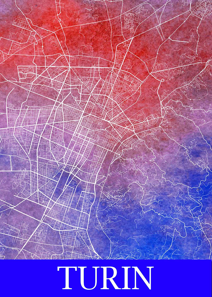 Turin Italy City Map