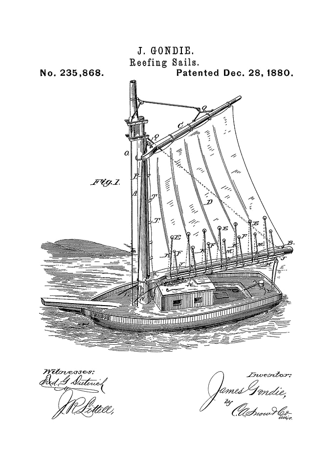 Reefing Sails Vintage