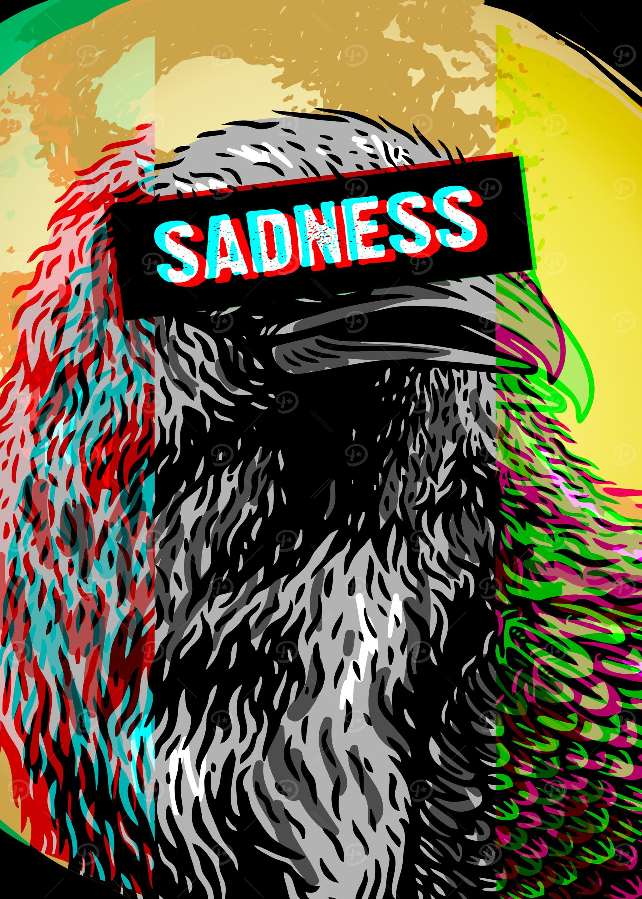 Raven Crow Sad Vaporwave