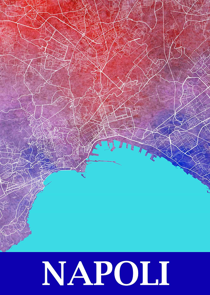 Napoli Naples Italy Map
