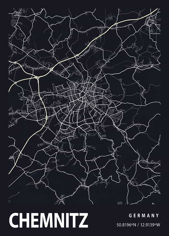 Chemnitz City Map Germany