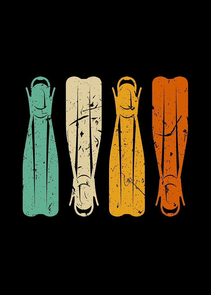 Diving Fins Retro Diver