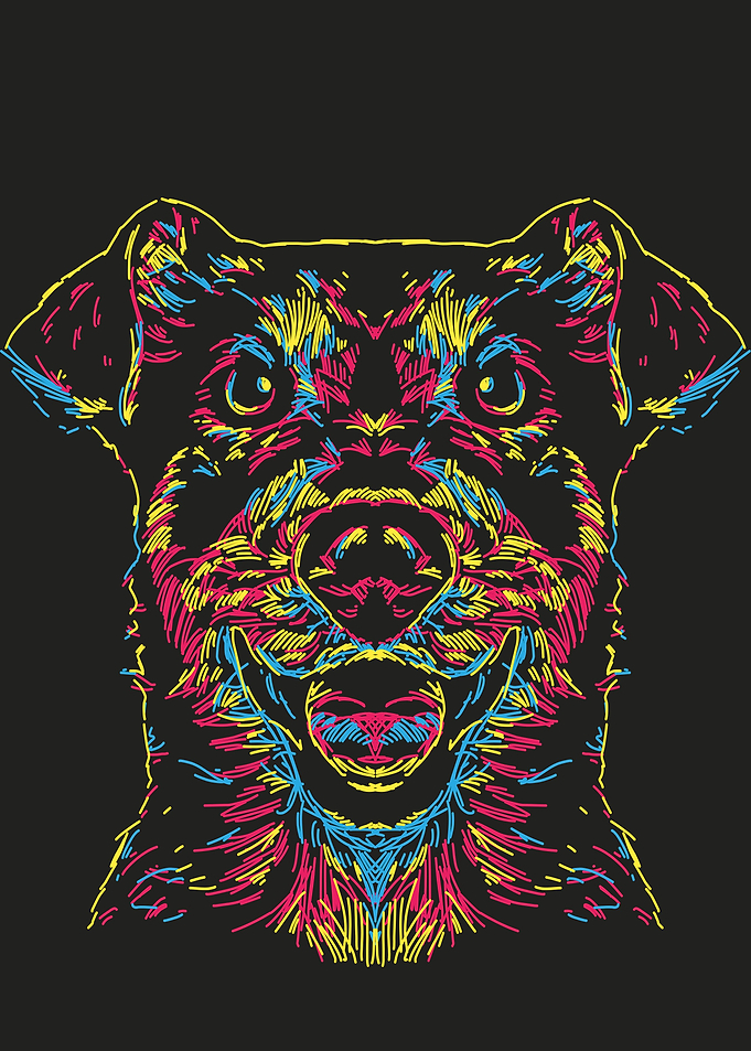 Abstract dog