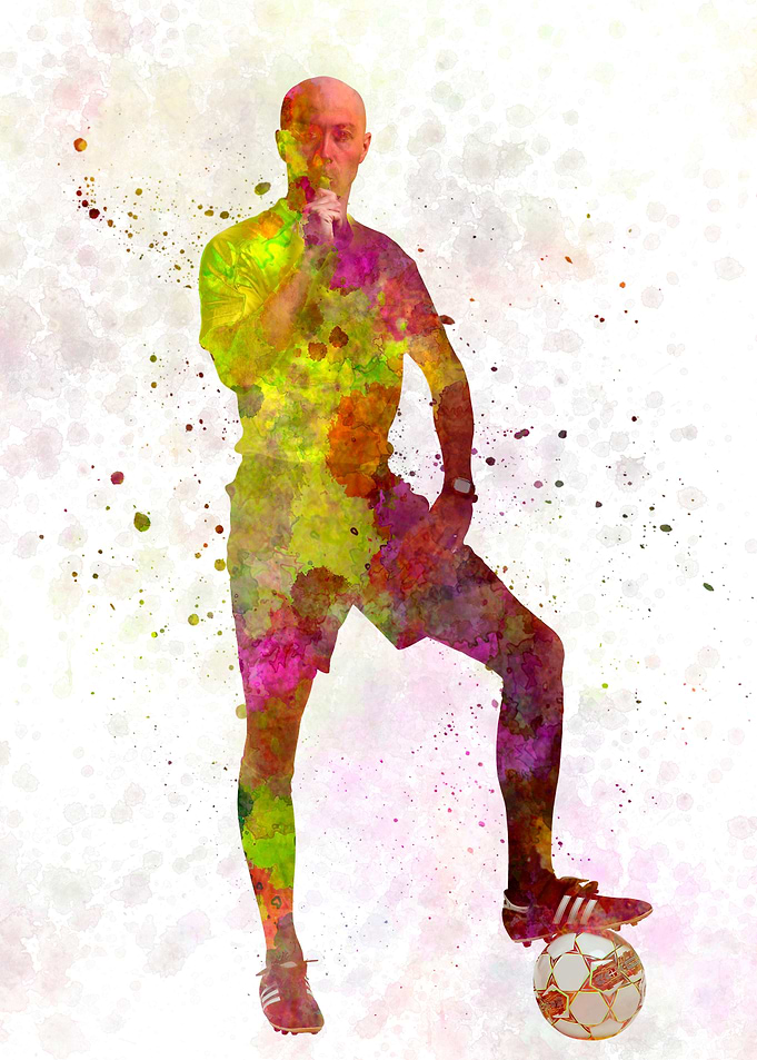 Referee in watercolor