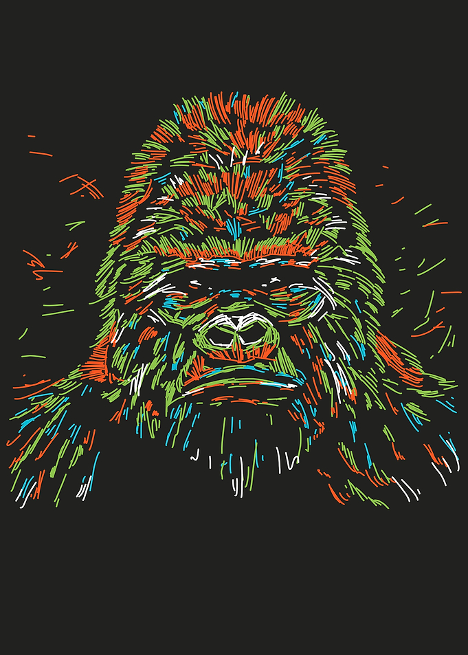 Abstract gorilla