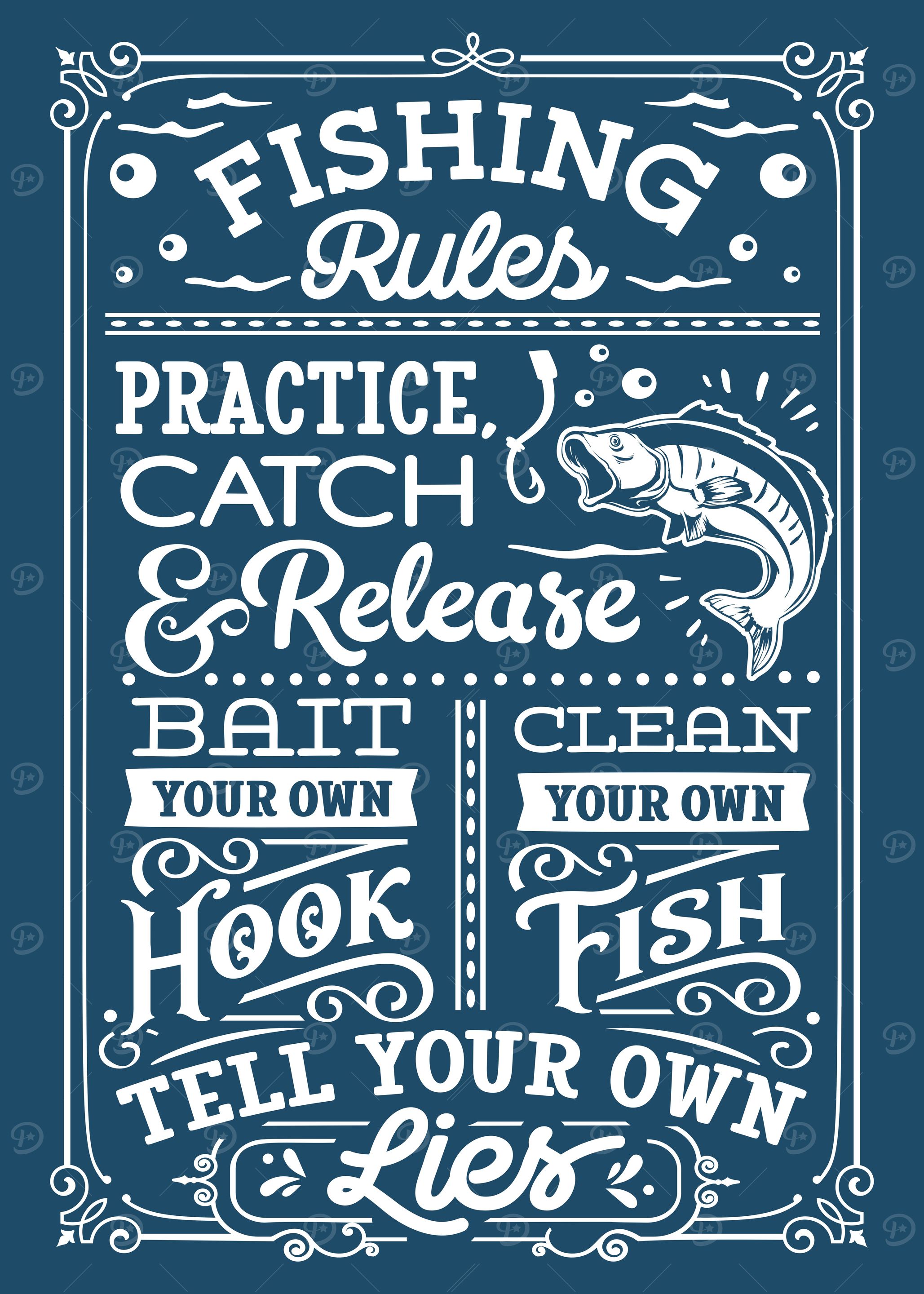 Fishing Rules Vintage