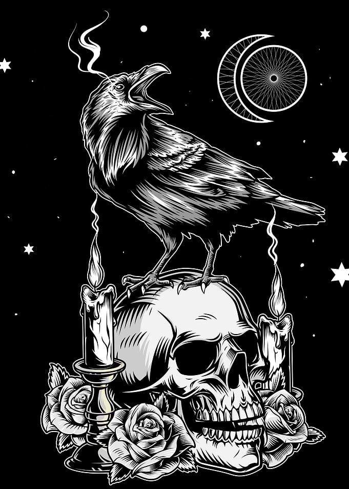 Crow Skull Raven Death