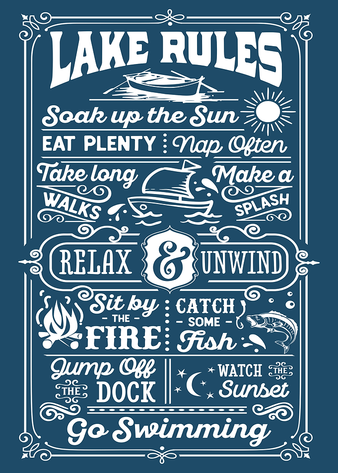 Lake Rules Vintage