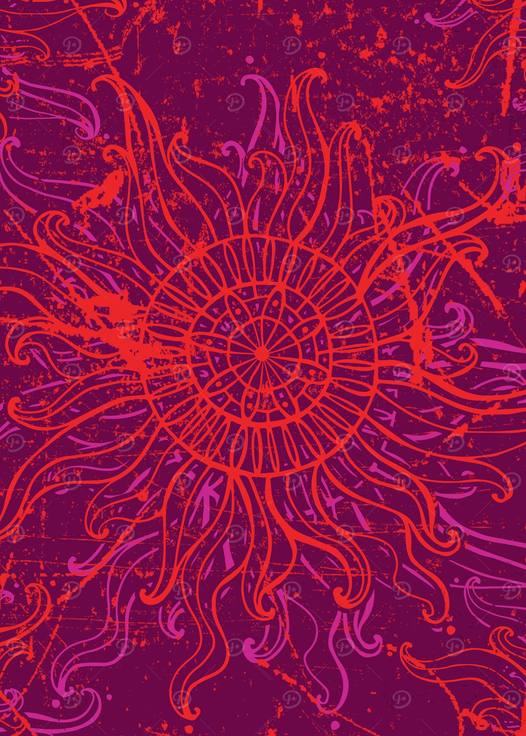 Psychedelic Sun Pattern