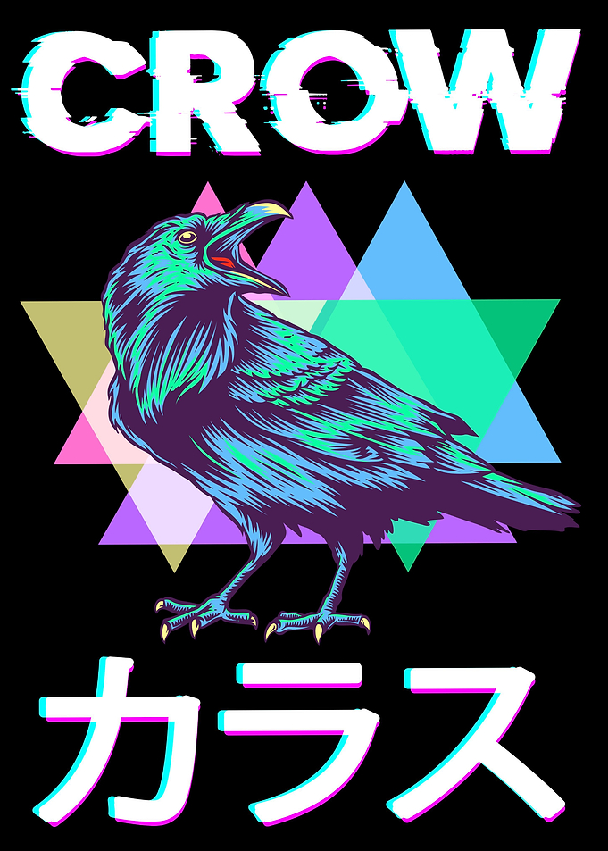 Raven Crow Japanese Kanji