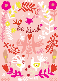 Folk Art be kind pink