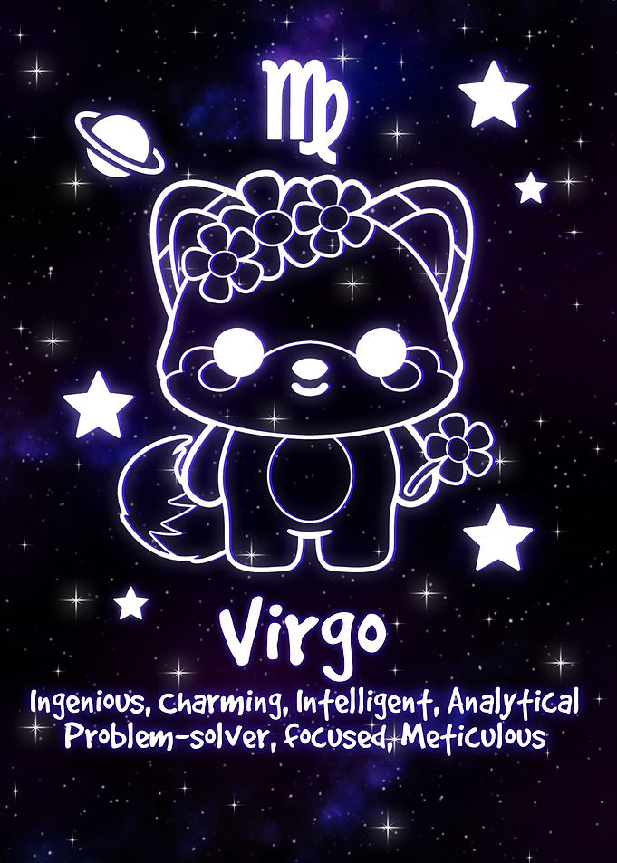 Virgo kawaii zodiac sign
