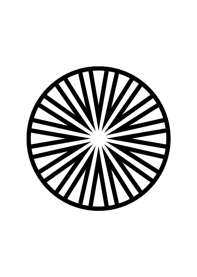 White Geometric Glyph Sign