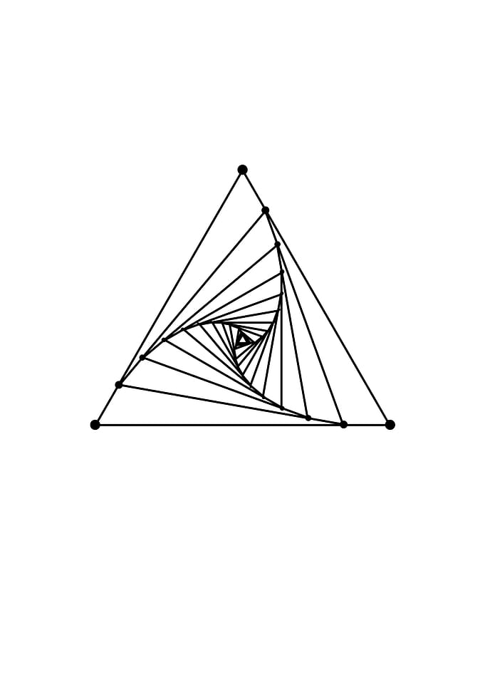 White Geometric Glyph Sign