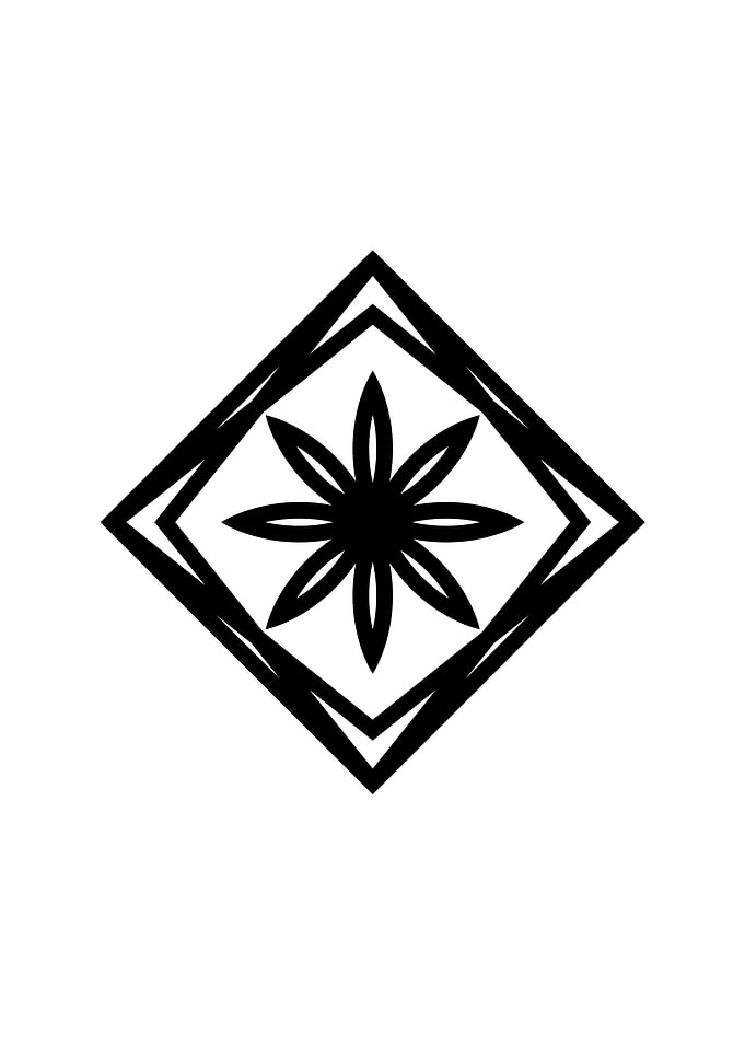 Black Sacred Geometry Rune