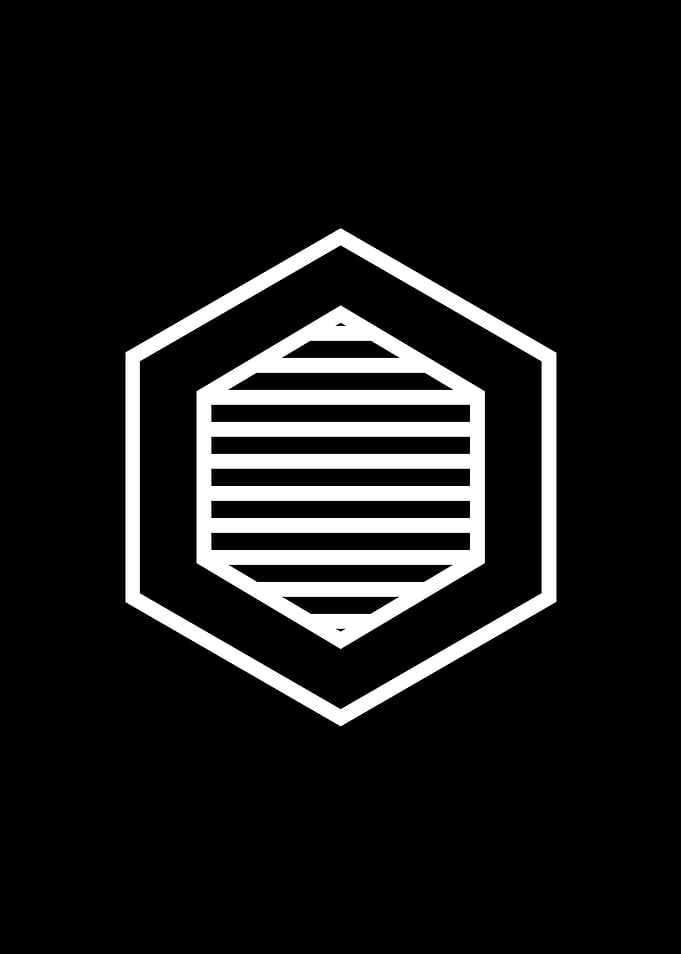 Black Geometric Glyph Rune