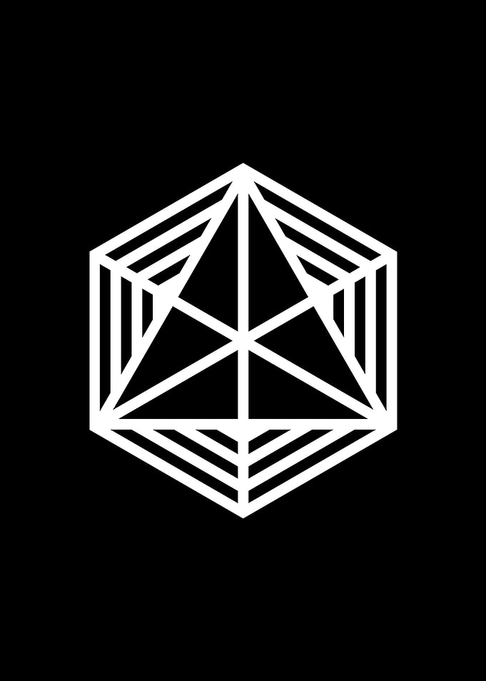 Black Geometric Glyph Rune