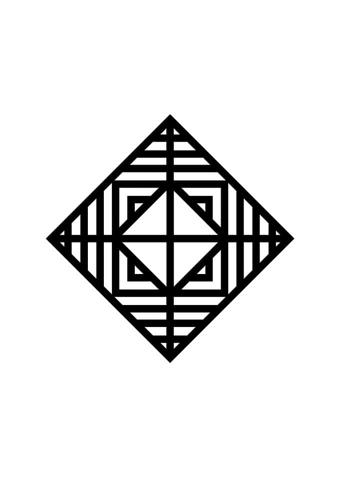 Black Geometric Glyph Rune
