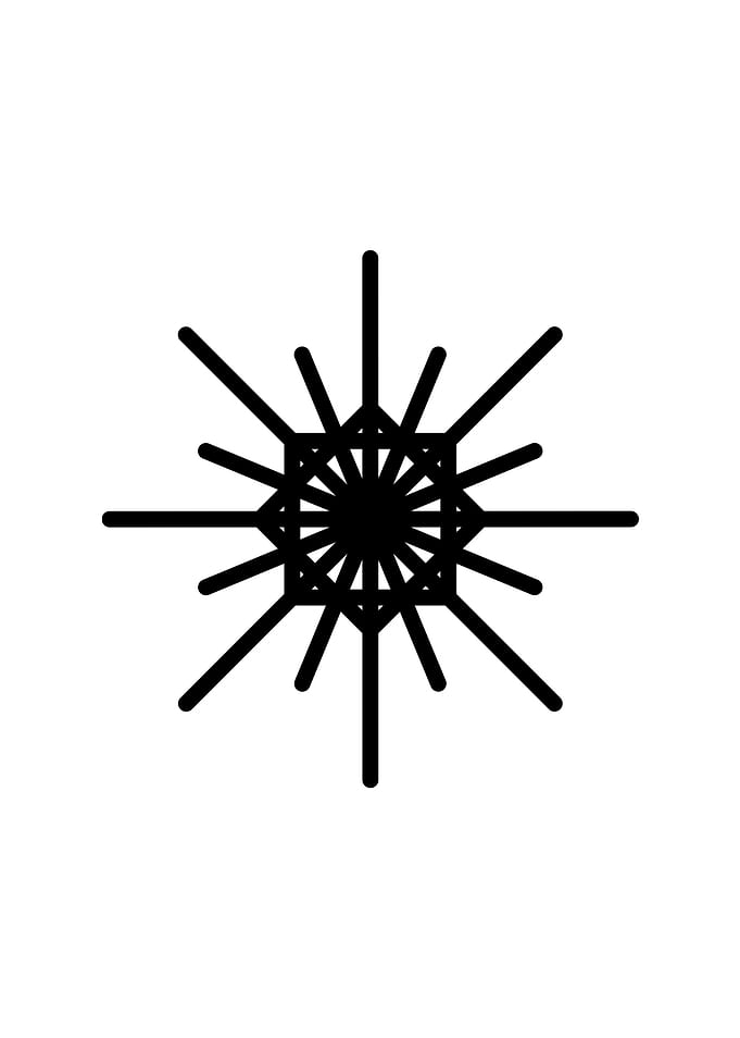 Black Geometric Glyph Rune