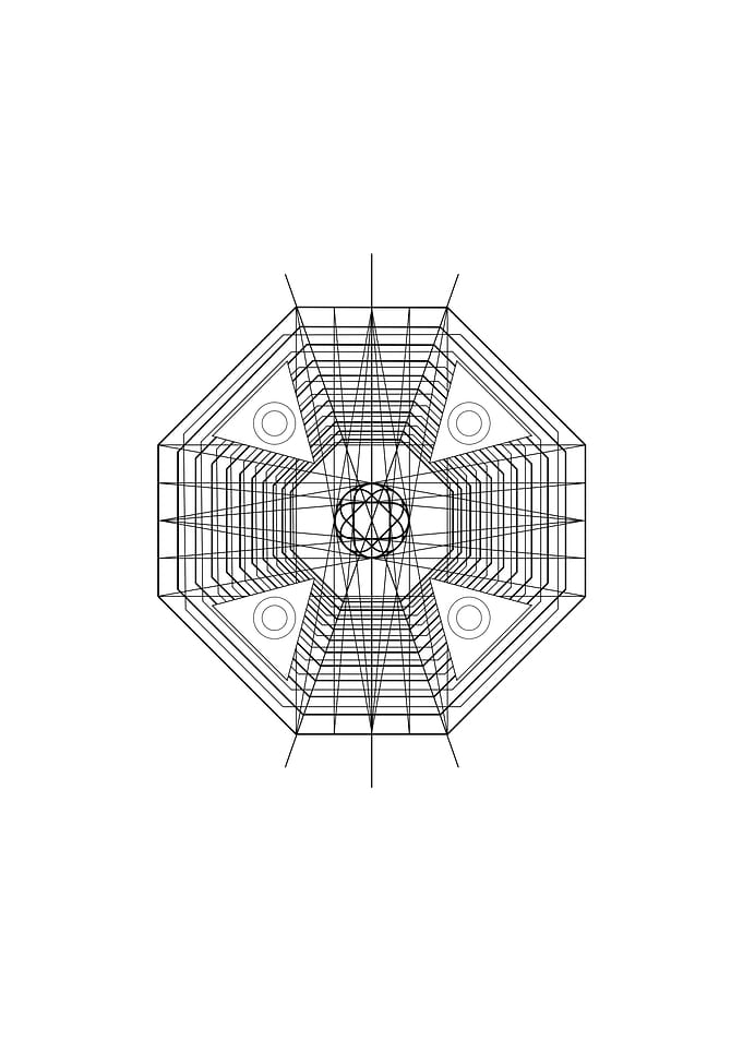 Black Sacred Geometry Rune