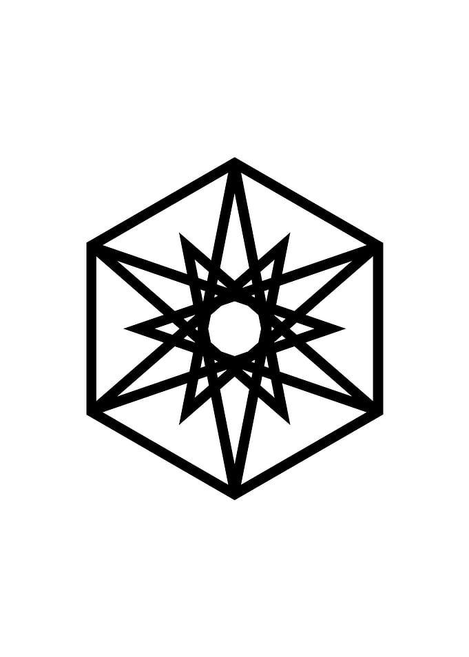 Black Sacred Geometry Rune