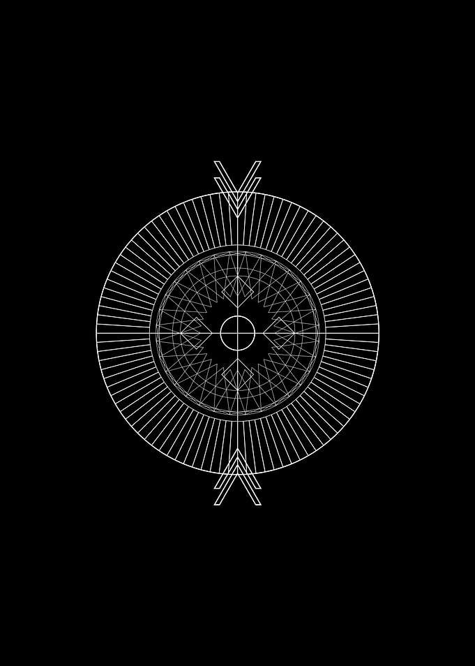 Black Glyph Mandala Rune