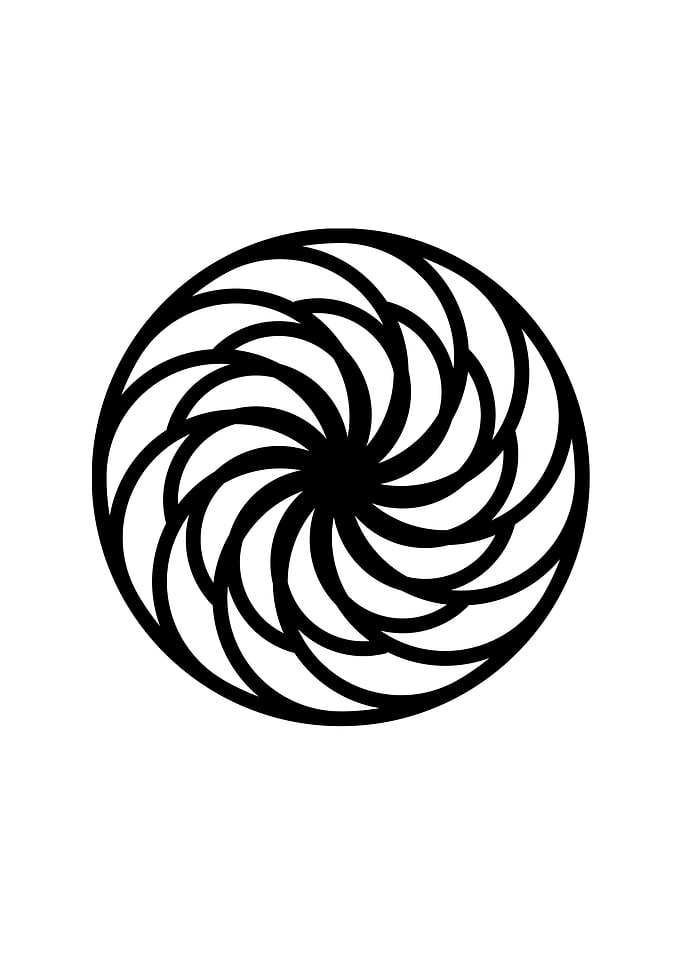 White Glyph Mandala Rune