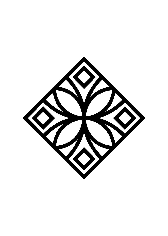 Black Geometric Glyph Rune