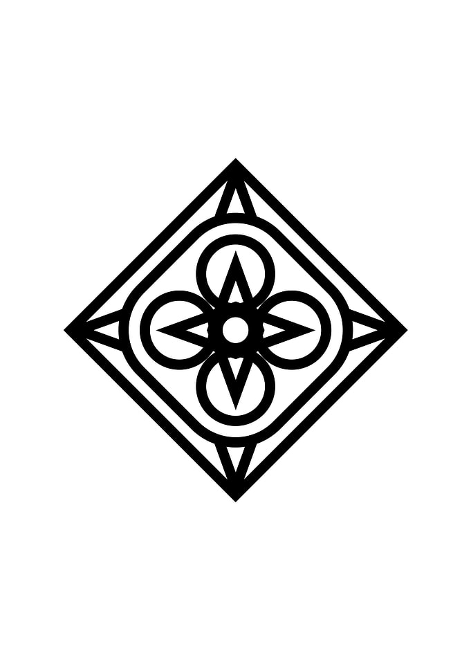 Black Geometric Glyph Rune