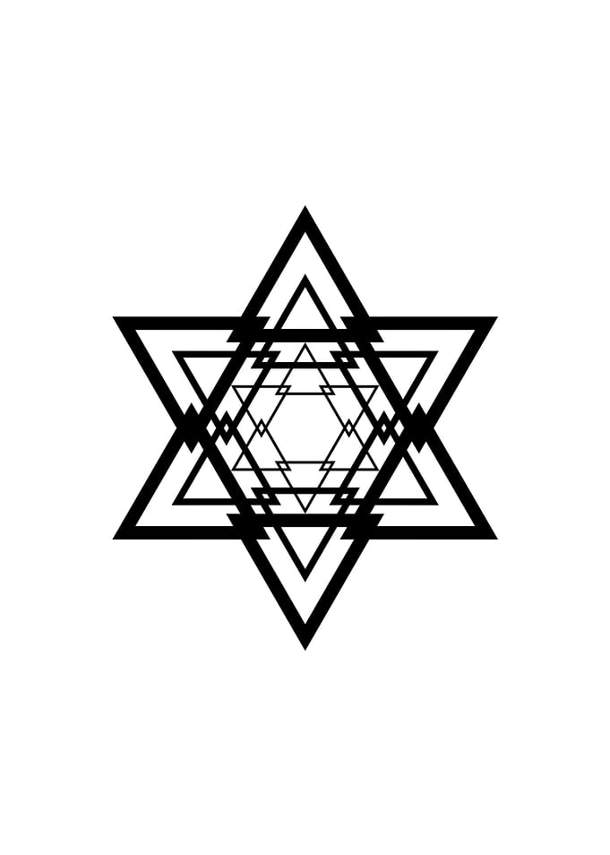 Black Geometric Glyph Rune