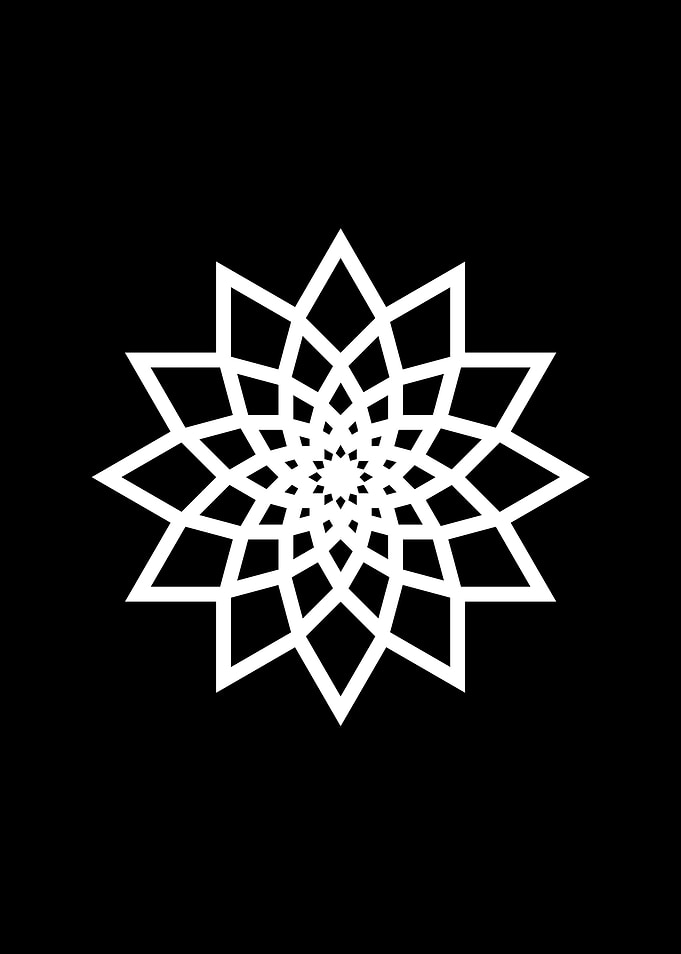 Black Geometric Glyph Rune
