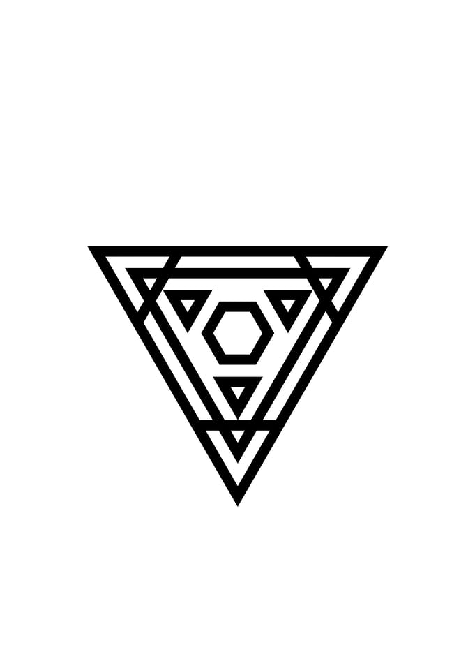 Black Glyph Mandala Rune